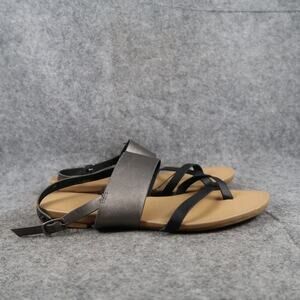 Chinese Laundry Shoes Womens 7.5 Sandals Casual Slingback Toe Ring Buckle Flats